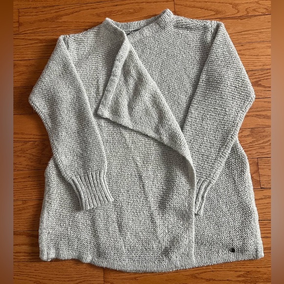 Women’s Volcom Open Front Cardigan Long Sleeve Light Gray - Picture 10 of 10